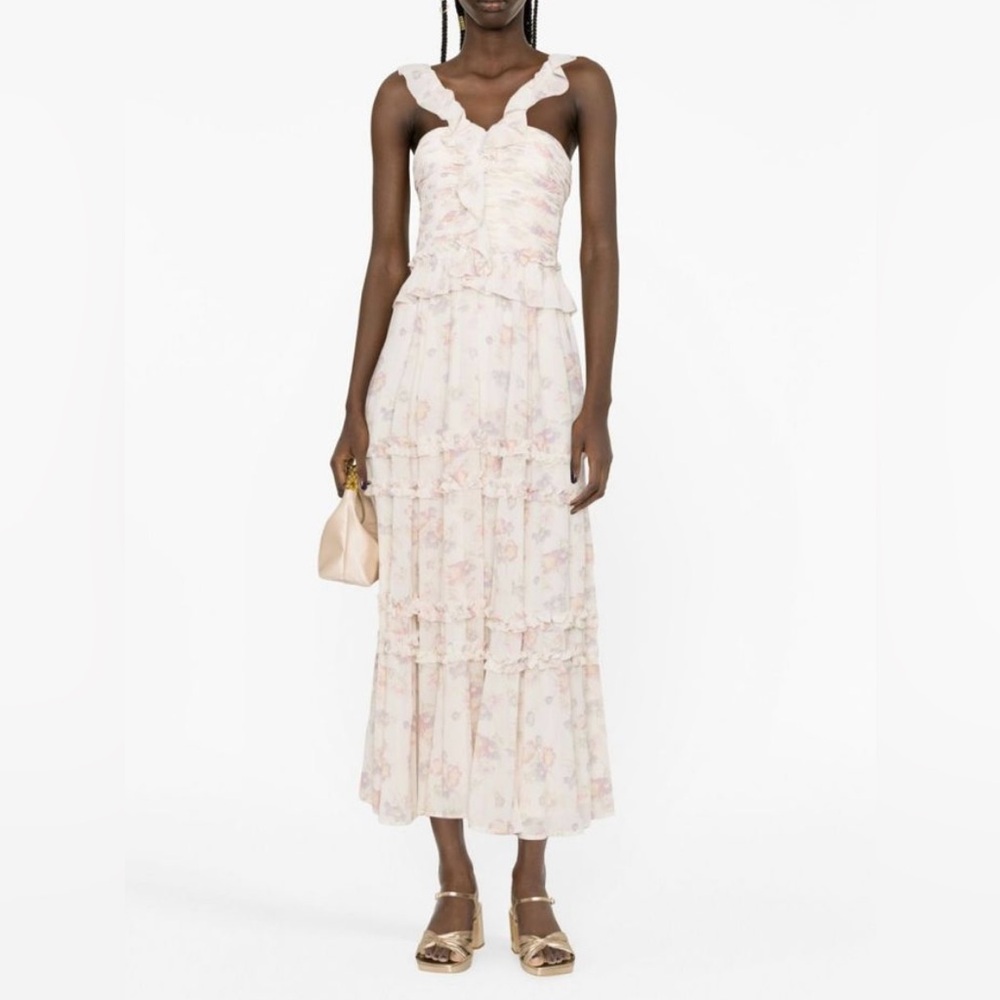 POLO RALPH LAUREN
POLO RALPH LAUREN RUFFLE-DETAIL MIDI DRESS